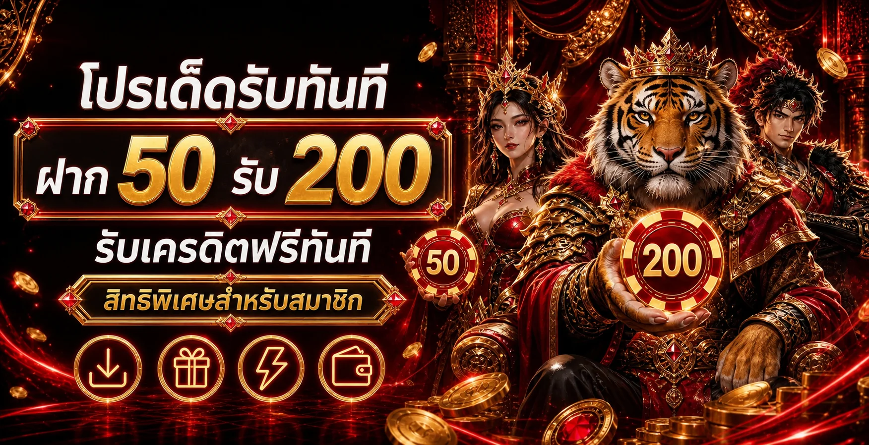 KingThai168 โปรโมชั่นฝาก 50 รับ 200
